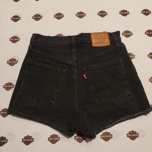 Black Denim Levi's Premium high waisted 26" shorts!